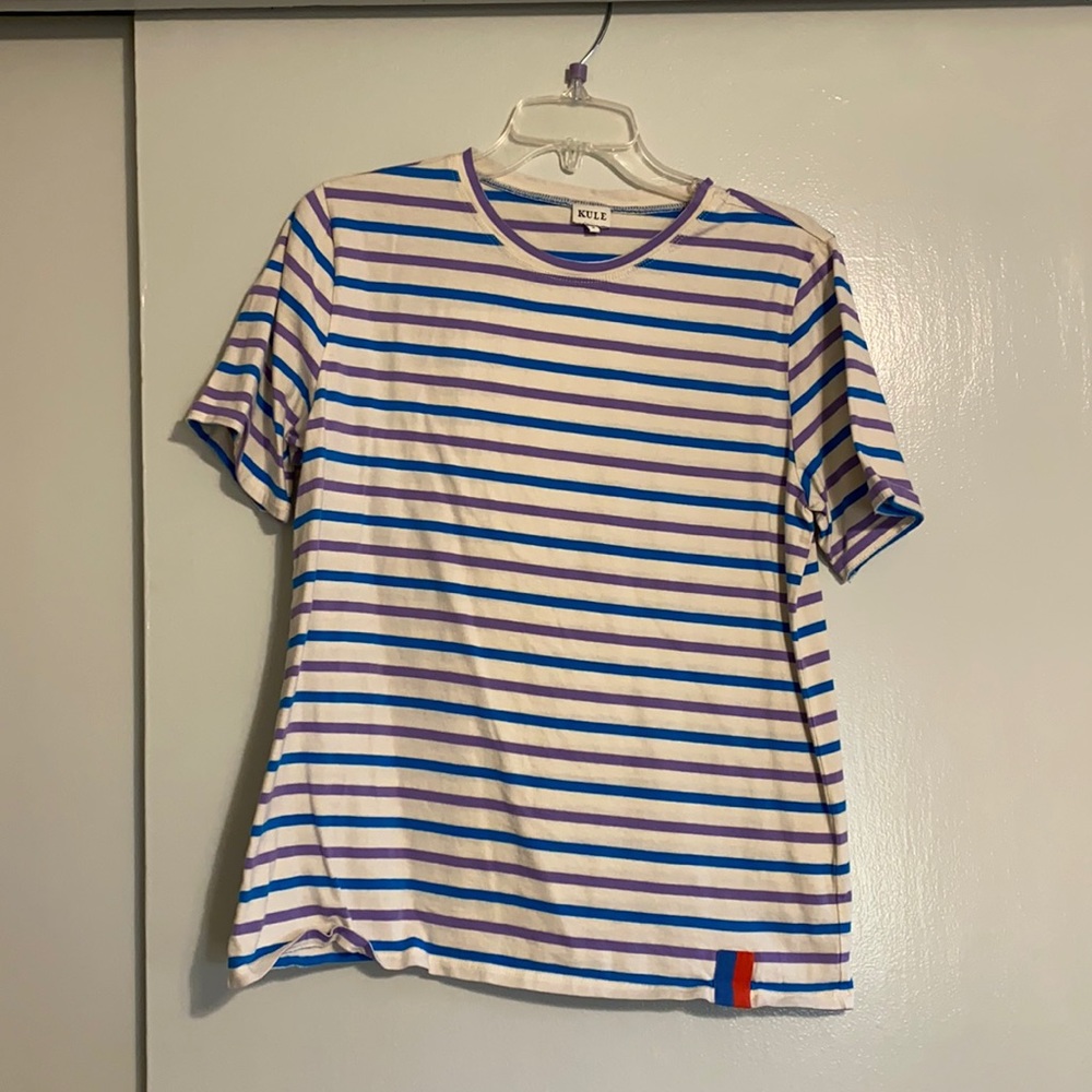 Kule purple and blue striped t-shirt - Size Small